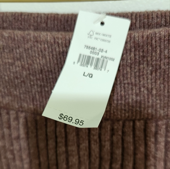 Gap Knit Midi Skirt in purple fig - Size L - NWT - Picture 3 of 8